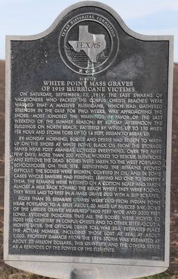Site of White Point Mass Graves of 1919 Hurricane Victims Marker image. Click for full size.