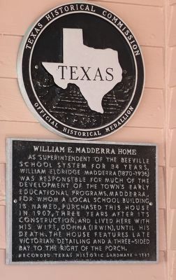 William E. Madderra Home Marker image. Click for full size.