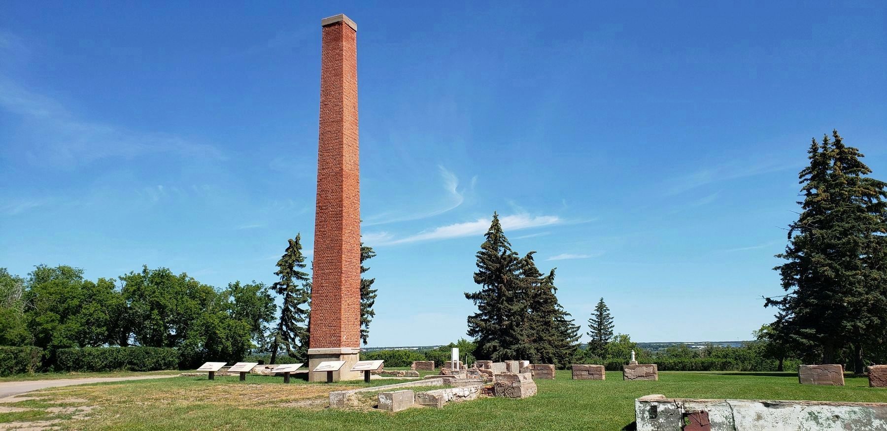 Old Government House Chimney, Markers & Ruins image. Click for full size.