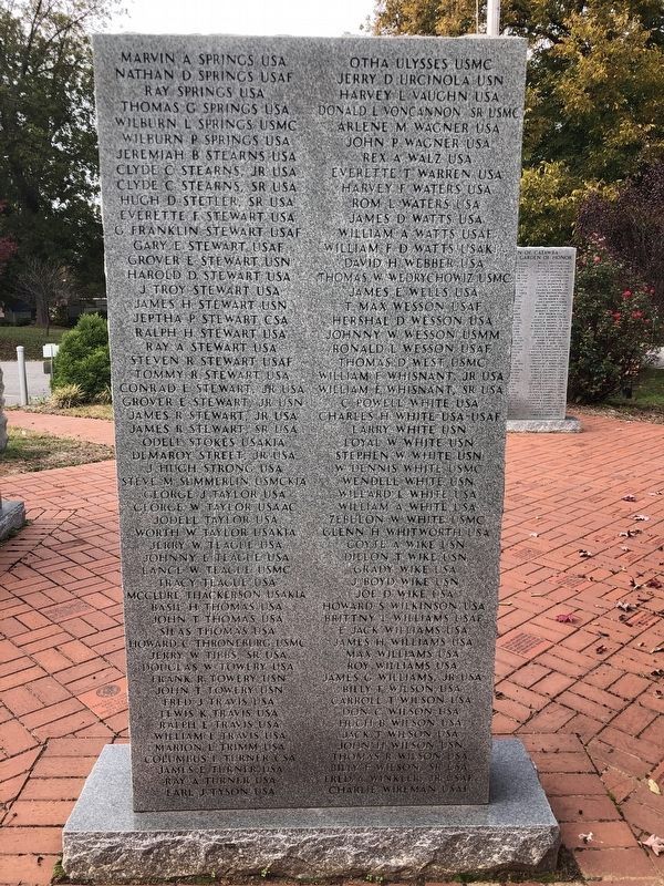 Town of Catawba Veterans Garden of Honor Marker (Springs-Wireman) image. Click for full size.