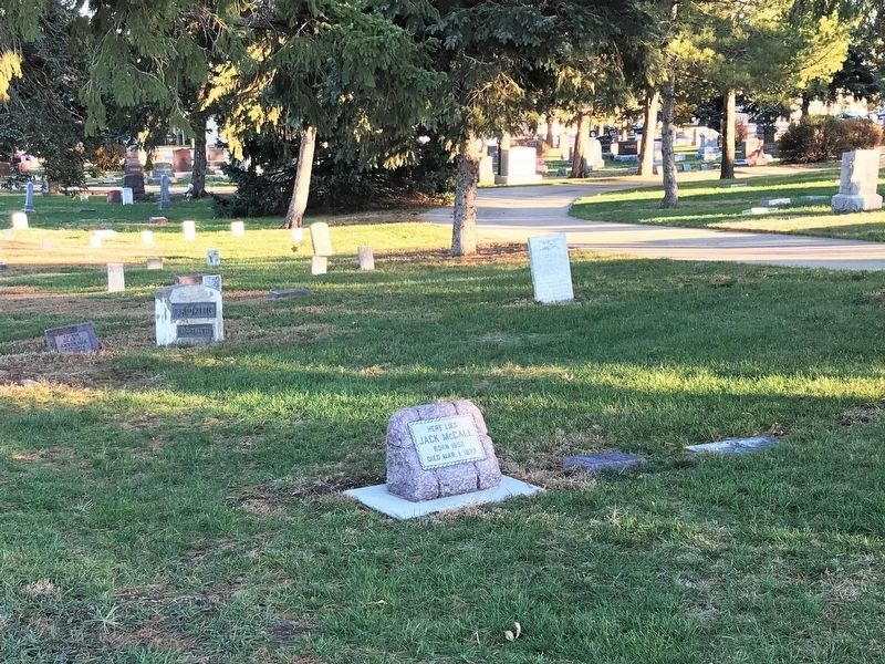 Jack McCall Gravestone in Yankton Cemetery. Click for full size. Jack McCall Gravestone in Yankton Cemetery image. Click for full size.