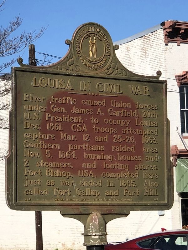 Louisa in Civil War Marker image. Click for full size.