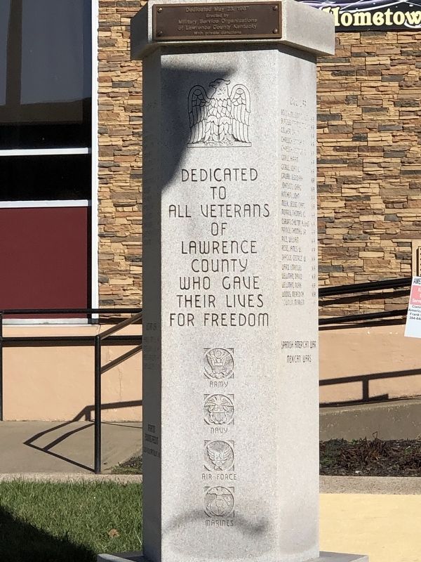 Lawrence County Veterans Memorial Marker image. Click for full size.