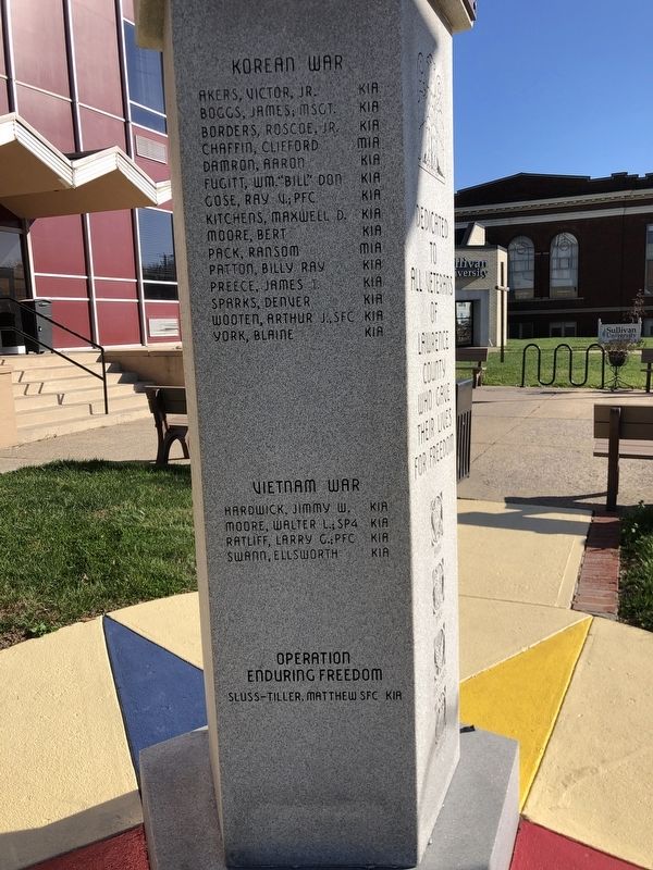 Lawrence County Veterans Memorial (Korea, Vietnam & Iraq) image. Click for full size.