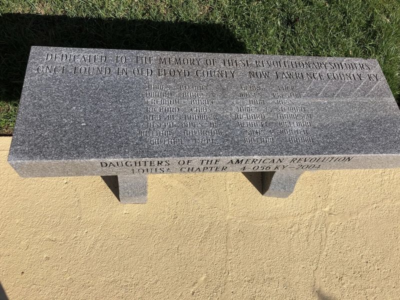 Old Floyd County/Lawrence County Revolutionary War Memorial Marker image. Click for full size.