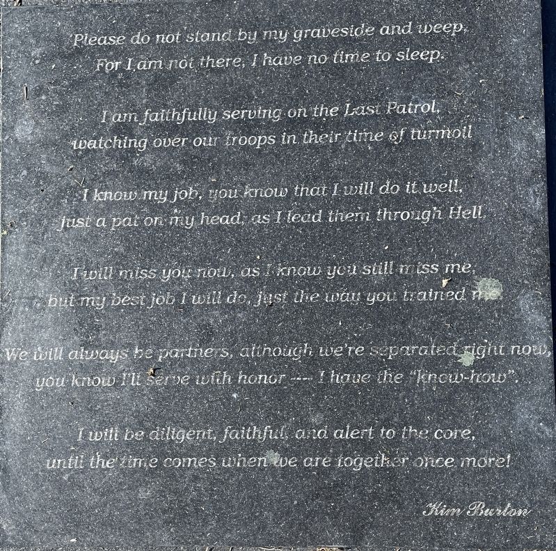 The K-9 Heroes Dedication. Click for full size. The K-9 Heroes Dedication image. Click for full size.