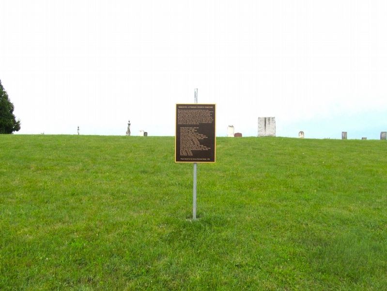 Immanuel Lutheran Church Cemetery Marker image. Click for full size.