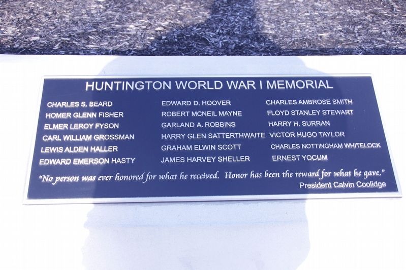 Huntington Veterans Memorial. Click for full size. Huntington Veterans Memorial image. Click for full size.
