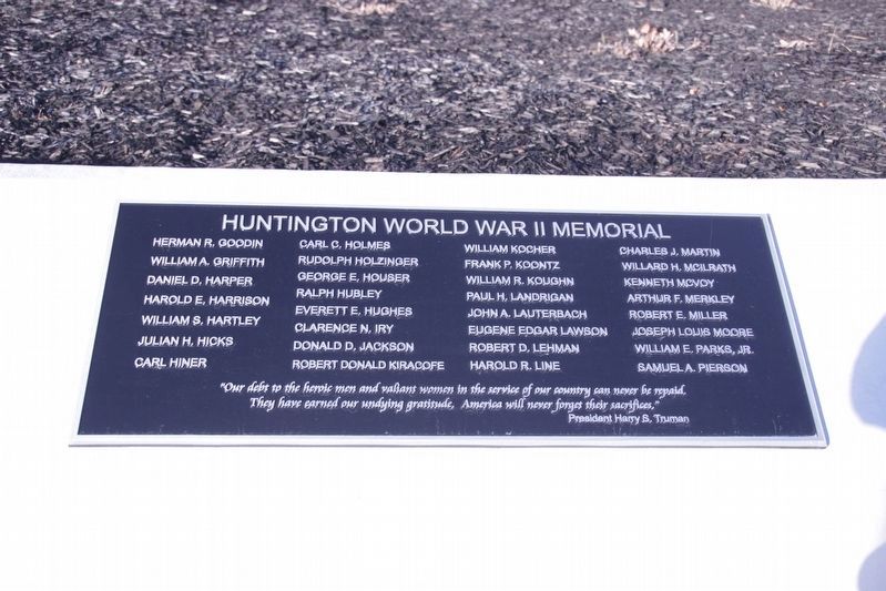 Huntington Veterans Memorial. Click for full size. Huntington Veterans Memorial image. Click for full size.