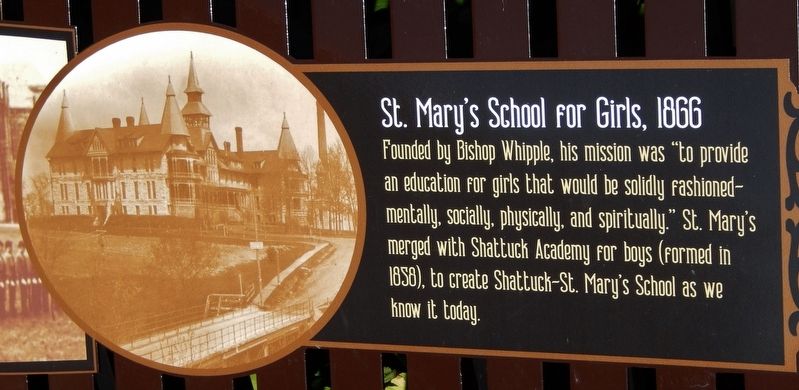 St. Mary's School for Girls, 1866 (<i>right pannel</i>) image. Click for full size.