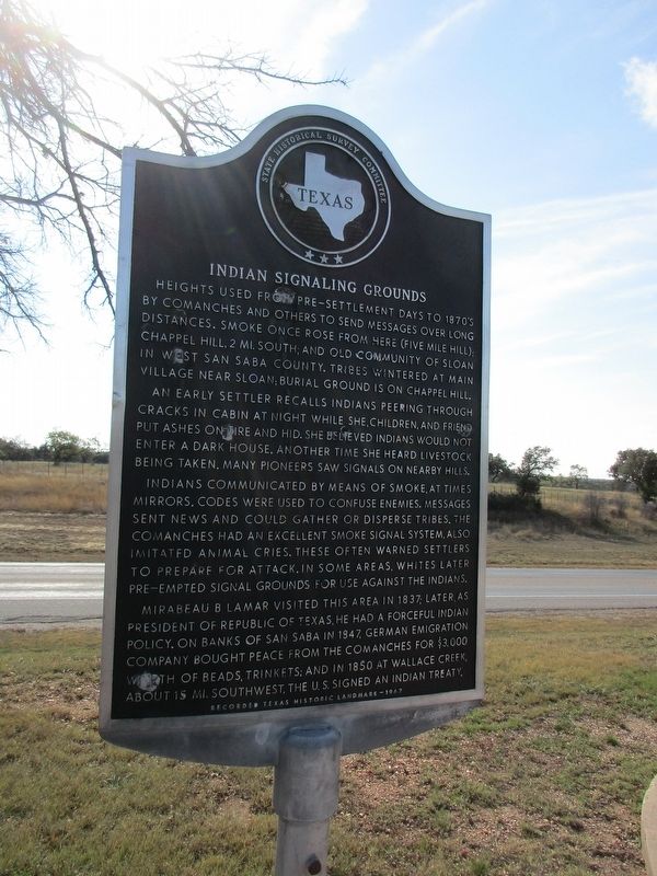 Indian Signaling Grounds Marker image. Click for full size.