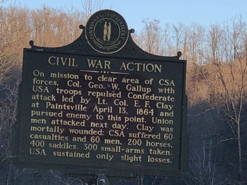 Civil War Action Marker image. Click for full size.