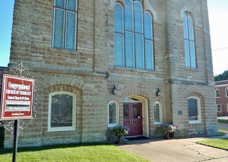 Congregational Church of Faribault (<i>north/front entrance</i>). Click for full size. Congregational Church of Faribault (<i>north/front entrance</i>) image. Click for full size.