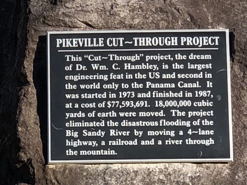 Pikeville Cut-Through Project Marker image. Click for full size.