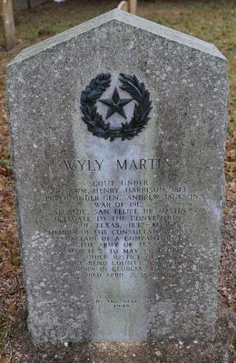 Wyly Martin Marker. Click for full size. Wyly Martin Marker image. Click for full size.