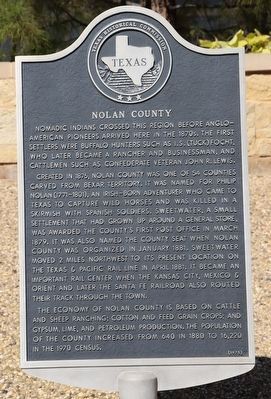 Nolan County Marker image. Click for full size.