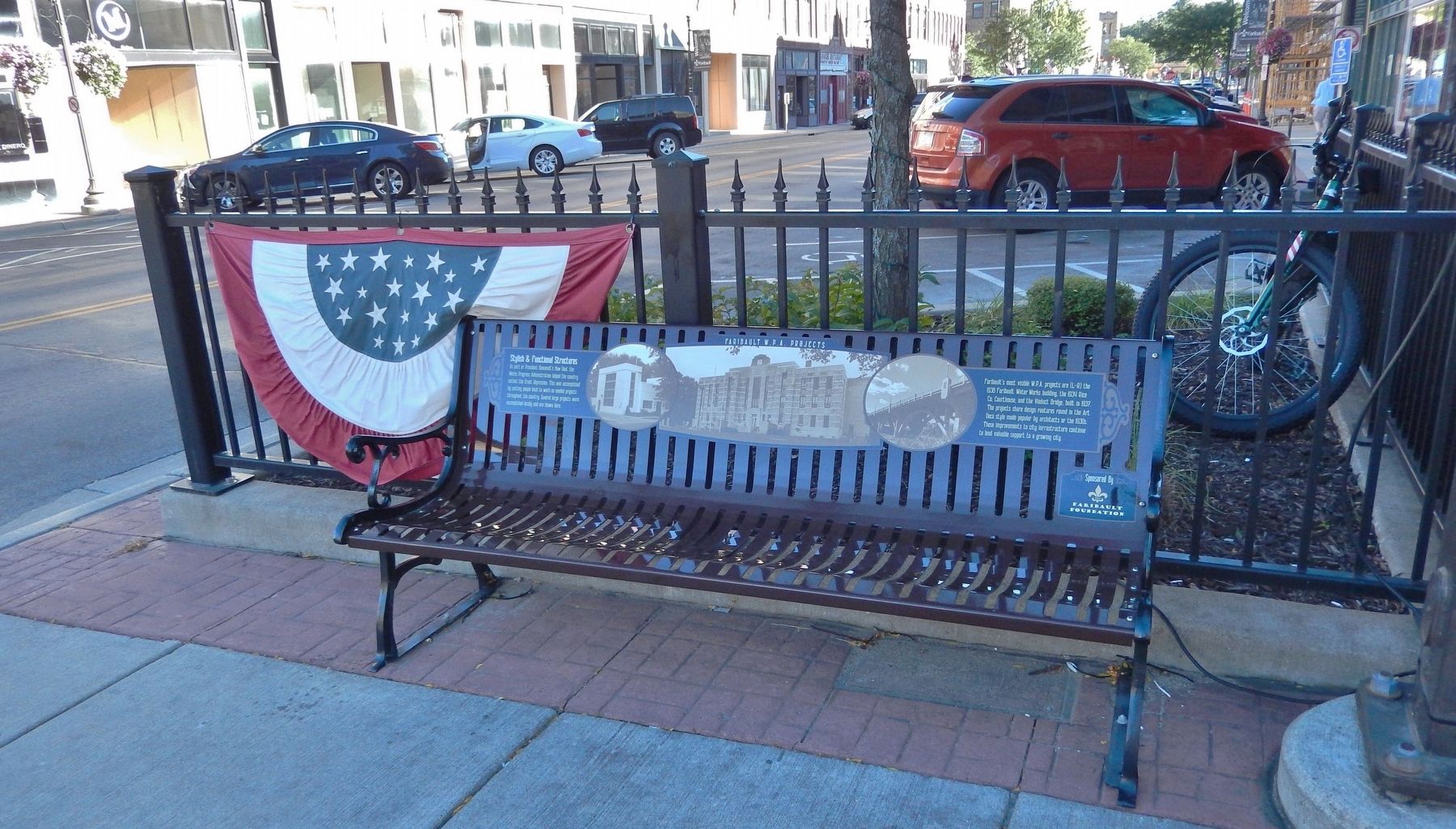 Faribault W.P.A. Projects Bench image. Click for full size.