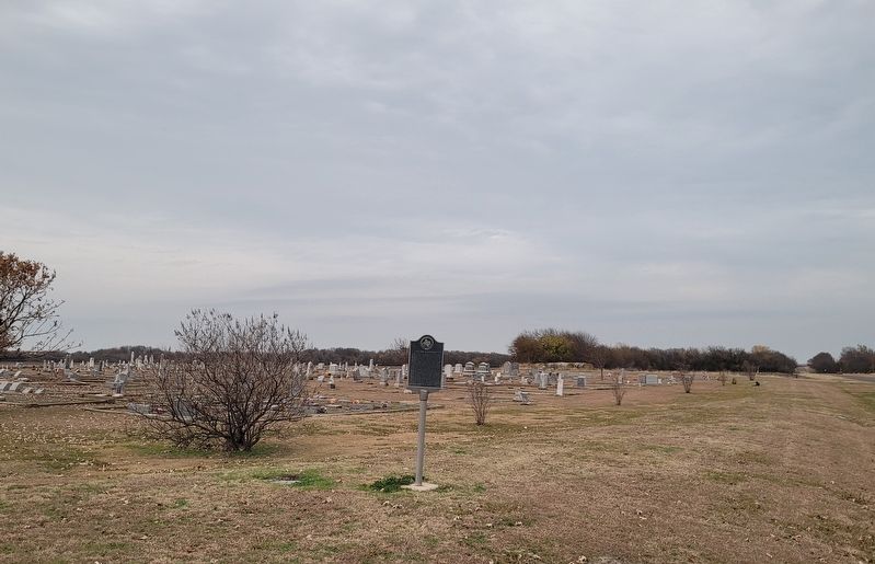 The view of the Salem Cemetery Marker at the entrance to the cemetery image. Click for full size.