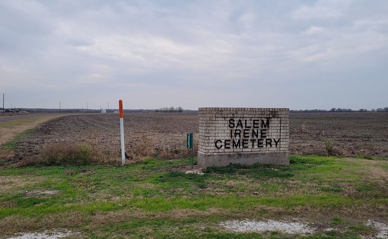 The Salem Cemetery sign at the entrance to the cemetery image. Click for full size.