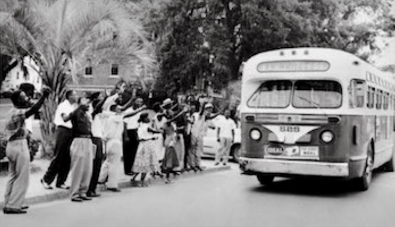 1956 Tallahassee bus boycott image. Click for full size.