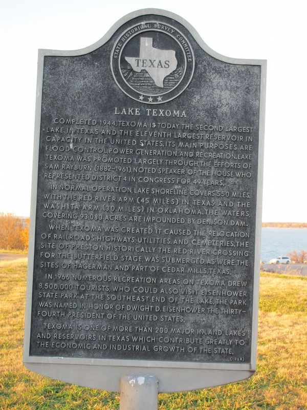 Lake Texoma Marker image. Click for full size.