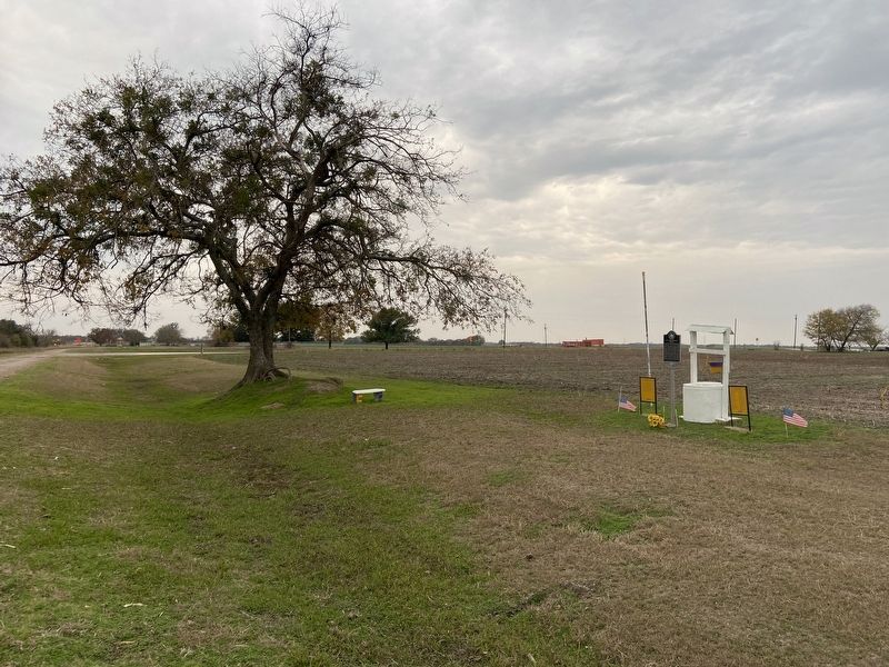 The view of the Ash Creek (Pelham) School Marker from the road. Click for full size. The view of the Ash Creek (Pelham) School Marker from the road image. Click for full size.