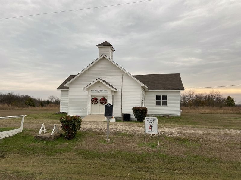 The Wesley Chapel Methodist Church and Marker. Click for full size. The Wesley Chapel Methodist Church and Marker image. Click for full size.