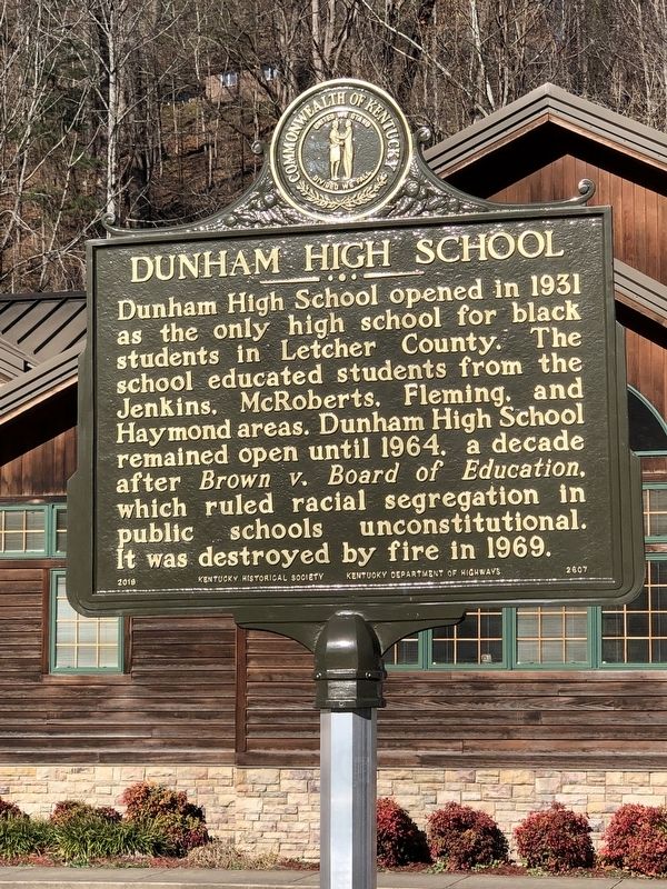 Dunham High School Marker image. Click for full size.