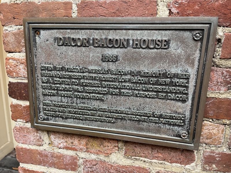 Dacor Bacon House Marker image. Click for full size.