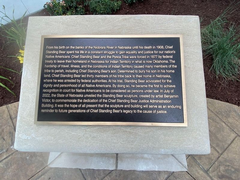 Chief Standing Bear Marker image. Click for full size.