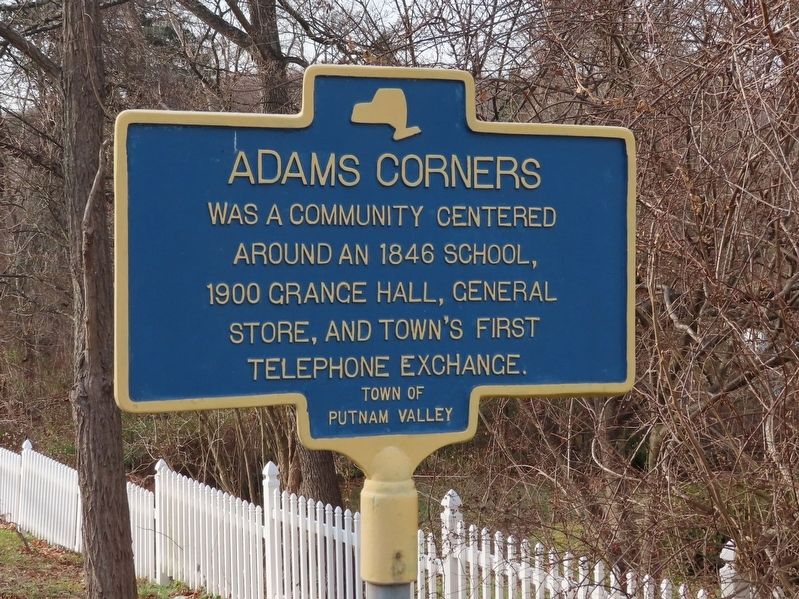 Adams Corners Marker. Click for full size. Adams Corners Marker image. Click for full size.