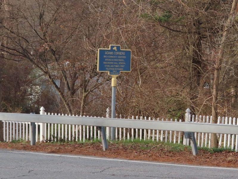 Adams Corners Marker. Click for full size. Adams Corners Marker image. Click for full size.