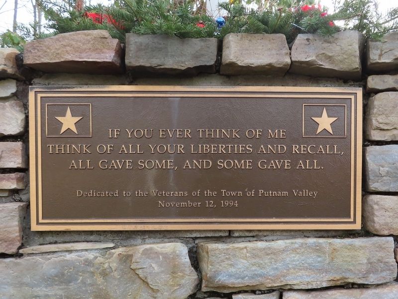 Putnam Valley Veterans Monument image. Click for full size.