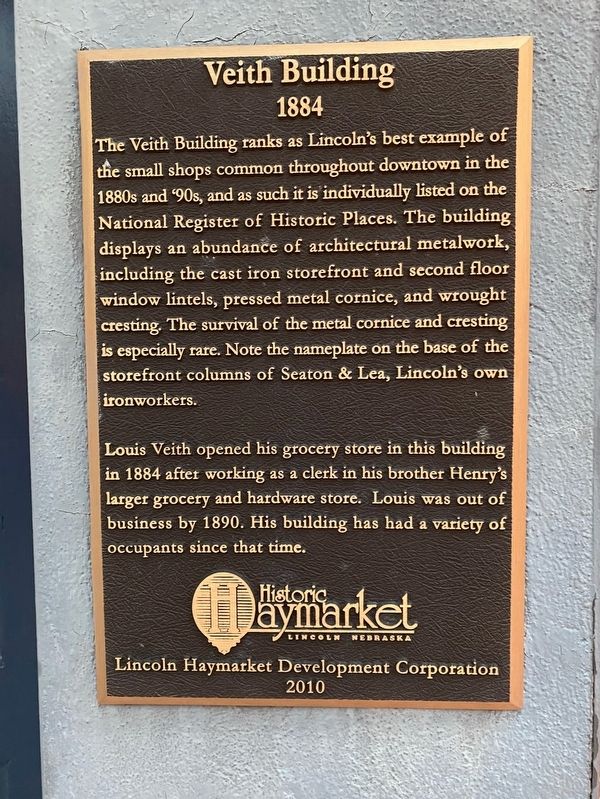 Veith Building Marker. Click for full size. Veith Building Marker image. Click for full size.