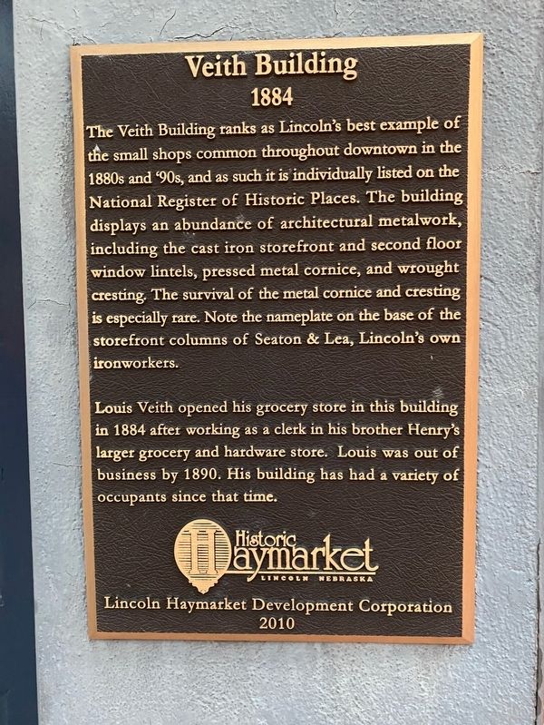 Veith Building Marker image. Click for full size.