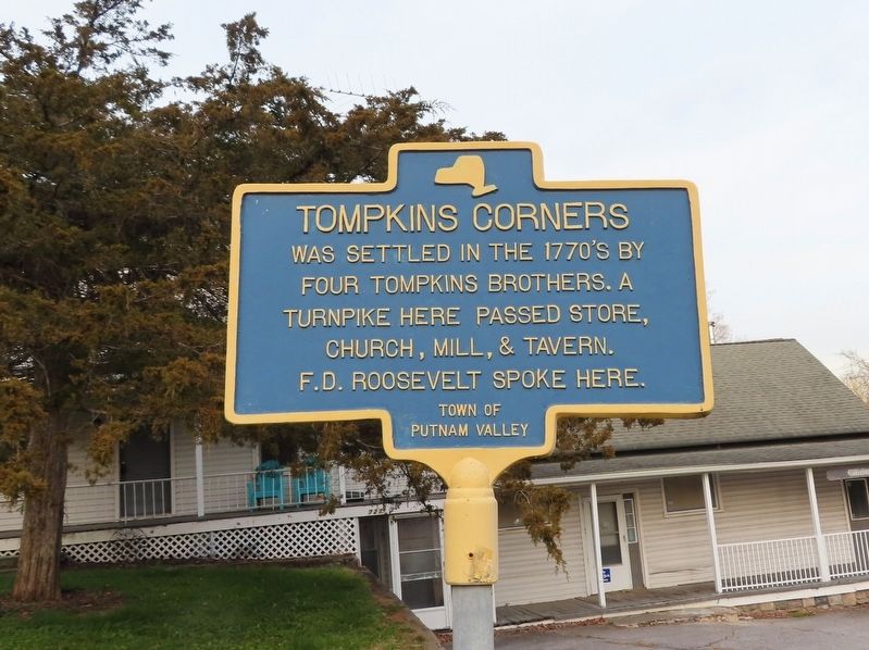 Tompkins Corners Marker image. Click for full size.