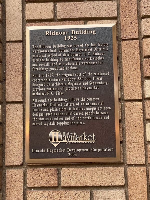 Ridnour Building Marker image. Click for full size.