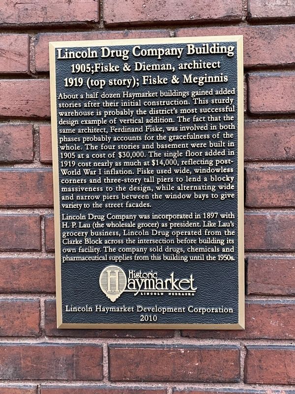 Lincoln Drug Company Building Marker image. Click for full size.