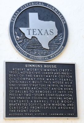 Simmons House Marker image. Click for full size.
