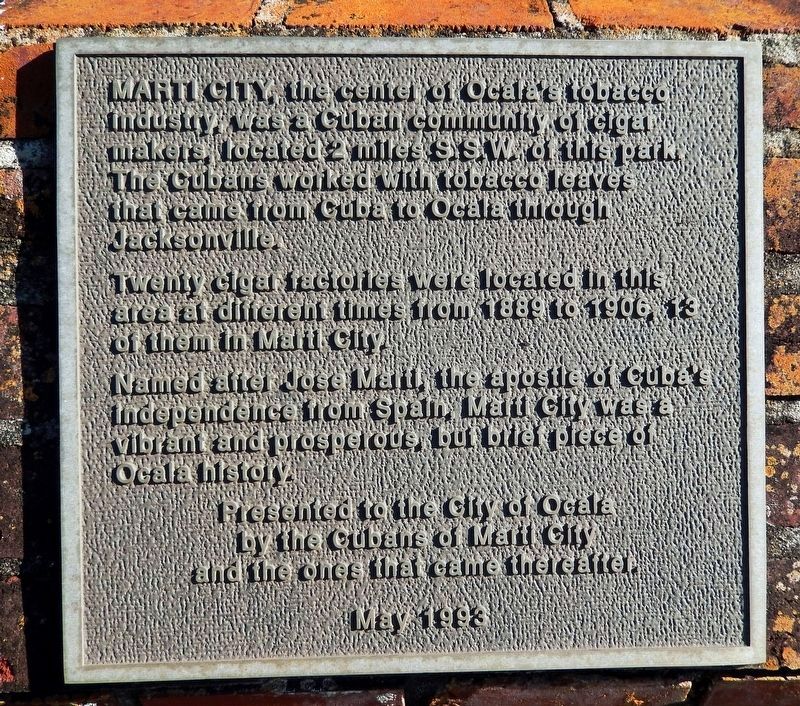 Marti City Marker. Click for more information. Marti City Marker image. Click for more information.