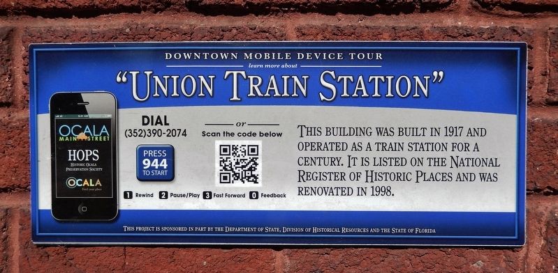 Union Train Station Marker image. Click for full size.
