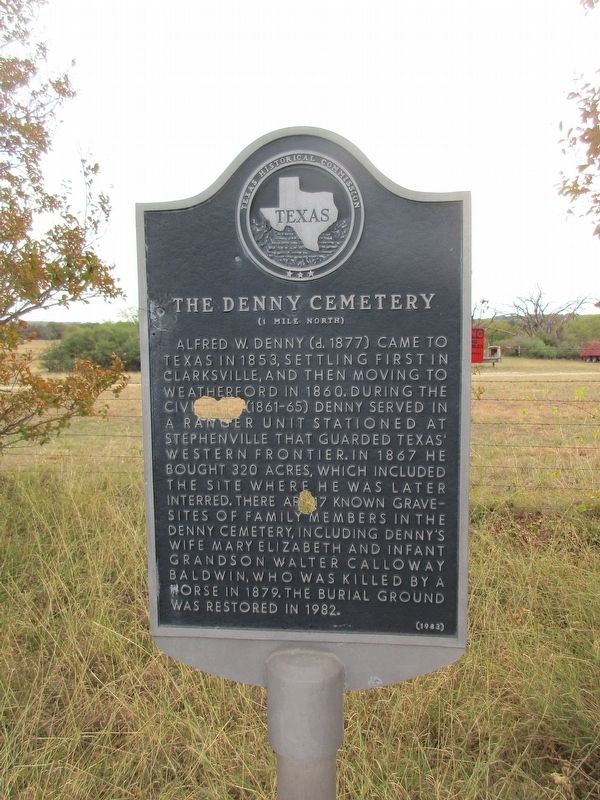 The Denny Cemetery Marker image. Click for full size.