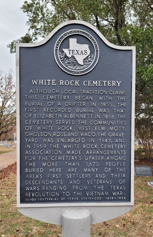 White Rock Cemetery Marker image. Click for full size.