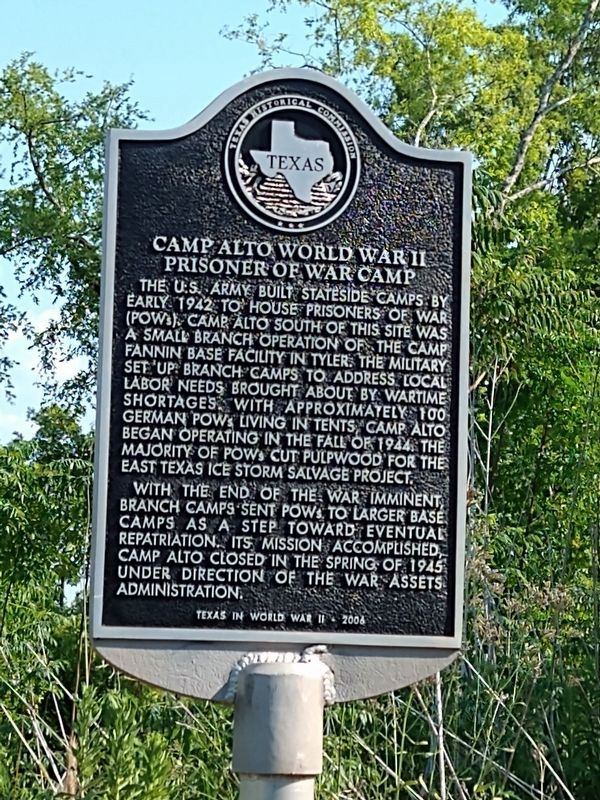 Camp Alto, World War II Prisoner of War Camp Marker image. Click for full size.