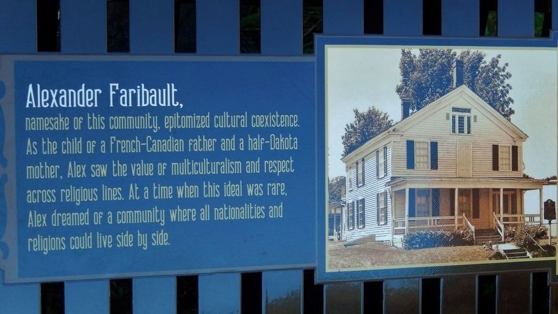 Alexander Faribault Marker (<i>left panel</i>) image. Click for full size.
