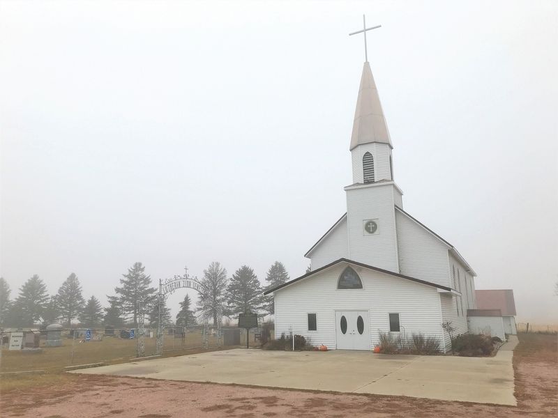 Zion Lutheran Church and Cemetery & Marker image. Click for full size.