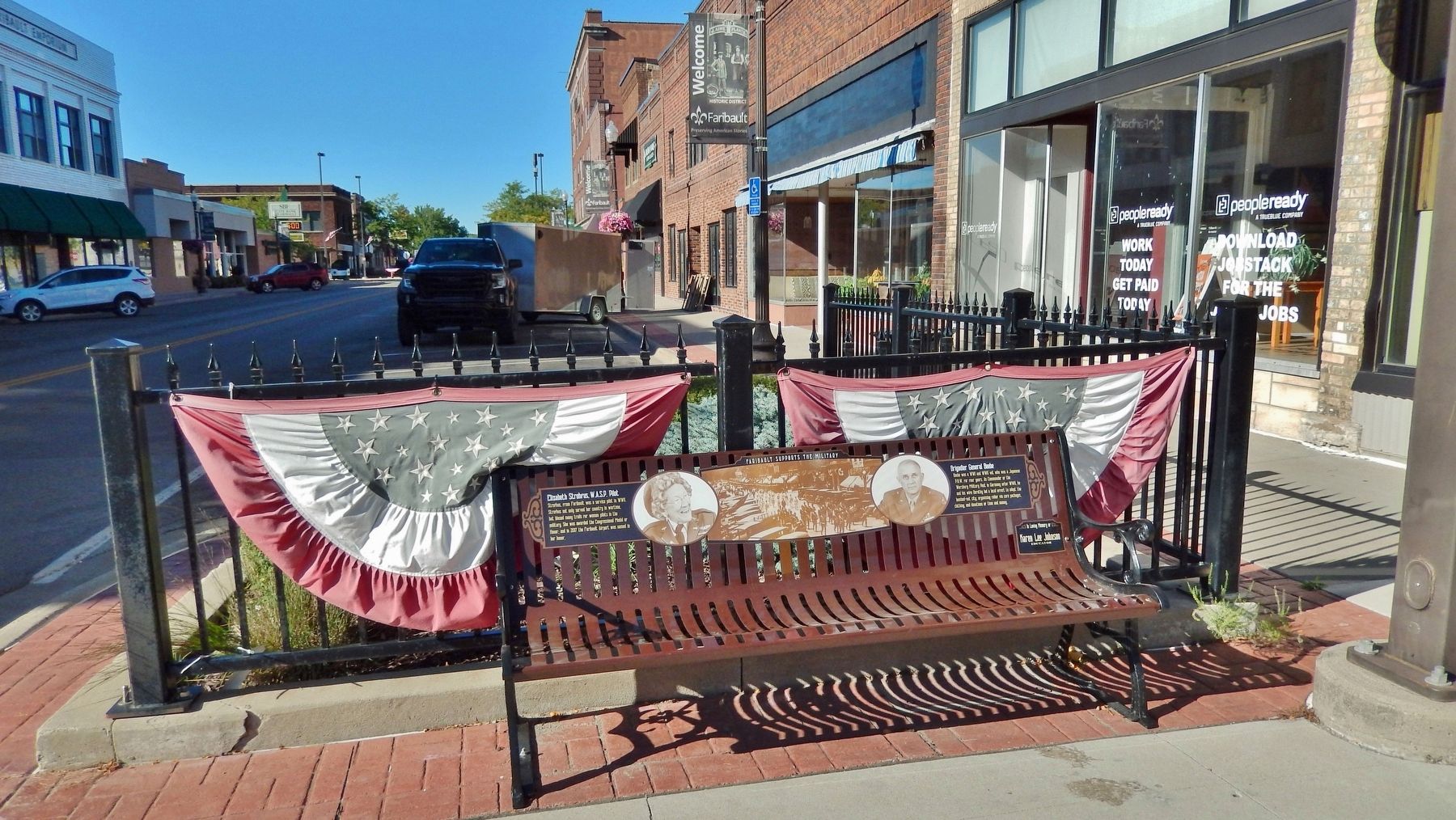 Faribault Supports the Military Bench. Click for full size. Faribault Supports the Military Bench image. Click for full size.