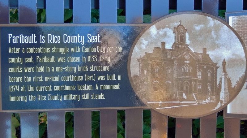 Government in Faribault Marker (<i>left panel</i>). Click for full size. Government in Faribault Marker (<i>left panel</i>) image. Click for full size.