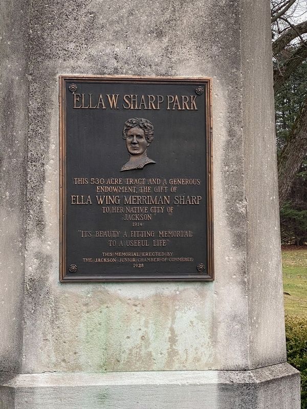 Ella W. Sharp Park Marker image. Click for full size.