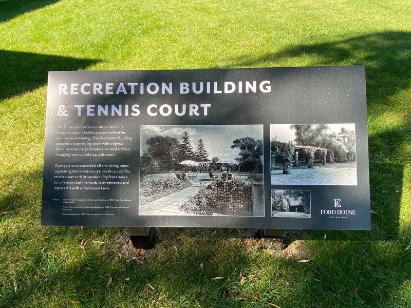 Recreation Building & Tennis Court Marker image. Click for full size.